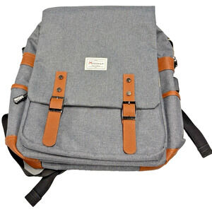 Modoker Fashion Bag - Gray Laptop Travel Backpack - with USB Charging Port- NWOT